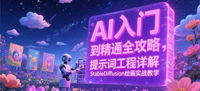 AI入门到精通全攻略，提示词工程详解，StableDiffusion绘画实战教学凯哥轻创网-网创项目资源站-副业项目-创业项目-搞钱项目凯哥轻创网