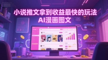 小说推文拿到收益最快的玩法，AI漫画图文凯哥轻创网-网创项目资源站-副业项目-创业项目-搞钱项目凯哥轻创网