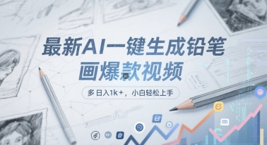 最新AI一键生成铅笔画爆款视频，多平台分发，日 入1k+，小白轻松上手【揭秘】凯哥轻创网-网创项目资源站-副业项目-创业项目-搞钱项目凯哥轻创网