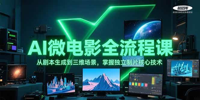 AI微电影全流程课，从剧本生成到三维场景，掌握独立制片核心技术凯哥轻创网-网创项目资源站-副业项目-创业项目-搞钱项目凯哥轻创网