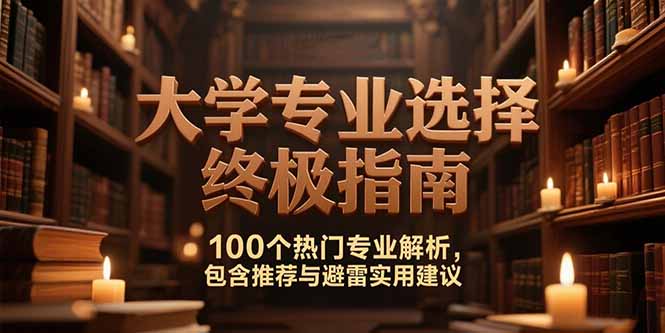 （15261期）付费文：大学专业选择终极指南,100个热门专业解析,包含推荐与避雷实用建议凯哥轻创网-网创项目资源站-副业项目-创业项目-搞钱项目凯哥轻创网