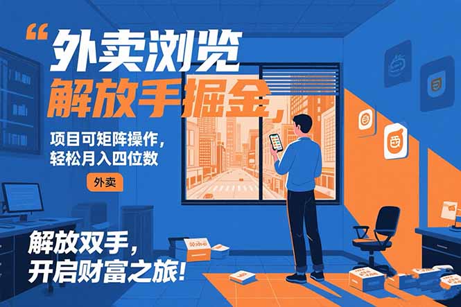 （15440期）外卖浏览掘金项目 可矩阵操作 轻松日入500+凯哥轻创网-网创项目资源站-副业项目-创业项目-搞钱项目凯哥轻创网