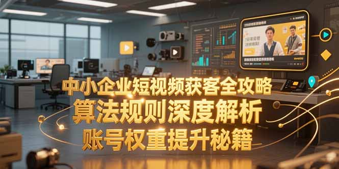 （15326期）中小企业短视频获客全攻略，算法规则深度解析，账号权重提升秘籍凯哥轻创网-网创项目资源站-副业项目-创业项目-搞钱项目凯哥轻创网