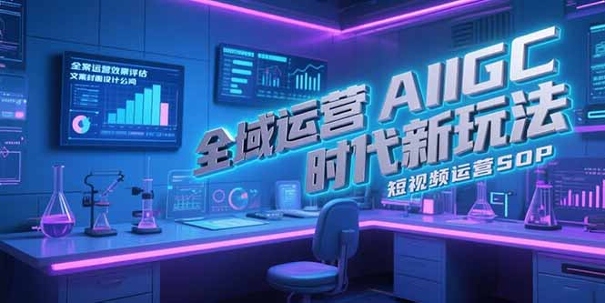 （15327期）全域运营AIGC时代新玩法，文案封面设计公式，短视频运营SOP凯哥轻创网-网创项目资源站-副业项目-创业项目-搞钱项目凯哥轻创网