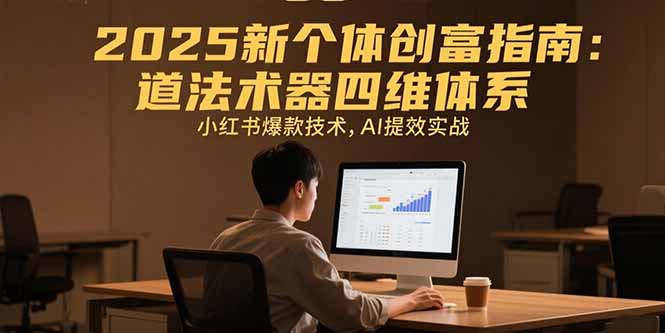 （15477期）2025新个体创富指南：道法术器四维体系，小红书爆款技术，AI提效实战凯哥轻创网-网创项目资源站-副业项目-创业项目-搞钱项目凯哥轻创网