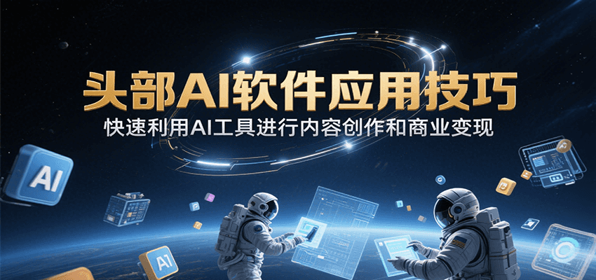 头部AI软件应用技巧，快速利用AI工具进行内容创作和商业变现凯哥轻创网-网创项目资源站-副业项目-创业项目-搞钱项目凯哥轻创网