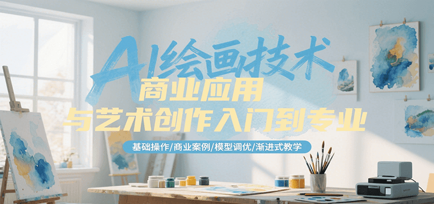 AI绘画技术商业应用与艺术创作入门到专业，基础操作/商业案例/模型调优/渐进式教学凯哥轻创网-网创项目资源站-副业项目-创业项目-搞钱项目凯哥轻创网