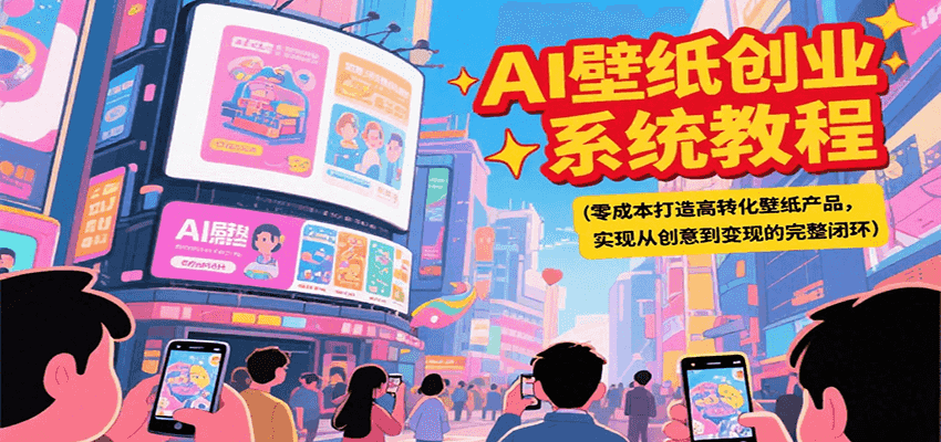AI壁纸创业系统教程，零成本打造高转化壁纸产品，实现从创意到变现的完整闭环凯哥轻创网-网创项目资源站-副业项目-创业项目-搞钱项目凯哥轻创网