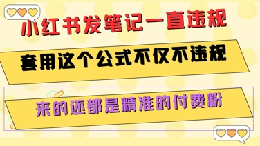 小红书发笔记一直违规，套用这个公式不仅不违规，来的还都是精准的付费粉凯哥轻创网-网创项目资源站-副业项目-创业项目-搞钱项目凯哥轻创网
