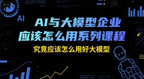 AI与大模型企业应该怎么用系列课程，究竟应该怎么用好大模型凯哥轻创网-网创项目资源站-副业项目-创业项目-搞钱项目凯哥轻创网