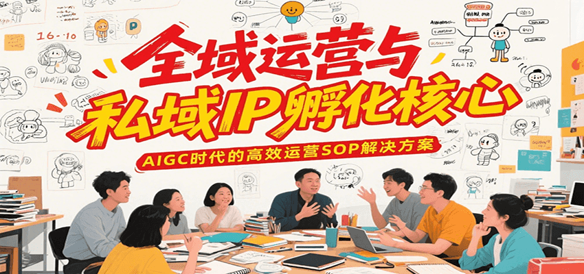 全域运营与私域IP孵化核心，AIGC时代的高效运营SOP解决方案凯哥轻创网-网创项目资源站-副业项目-创业项目-搞钱项目凯哥轻创网