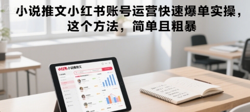小说推文小红书账号运营快速爆单实操，这个方法，简单且粗暴凯哥轻创网-网创项目资源站-副业项目-创业项目-搞钱项目凯哥轻创网