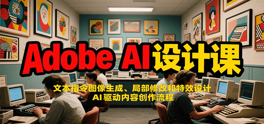 Adobe AI设计课：文本指令图像生成、局部修改和特效设计，AI驱动内容创作流程凯哥轻创网-网创项目资源站-副业项目-创业项目-搞钱项目凯哥轻创网