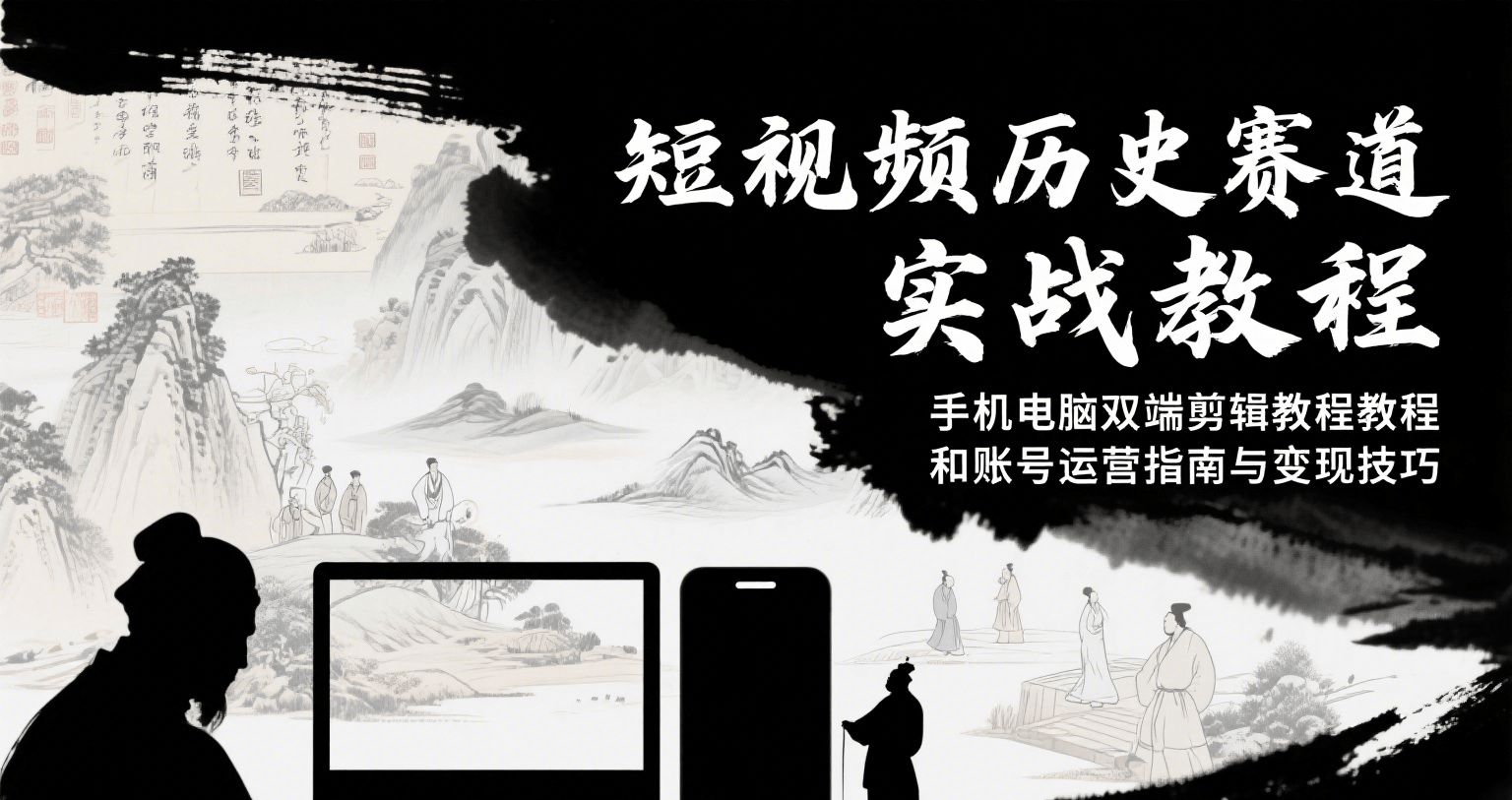 短视频历史赛道实战教程，手机电脑双端剪辑教程和账号运营指南与变现技巧凯哥轻创网-网创项目资源站-副业项目-创业项目-搞钱项目凯哥轻创网