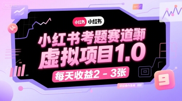小红书考题赛道虚拟项目1.0，项目操作简单，每天收益2-3张凯哥轻创网-网创项目资源站-副业项目-创业项目-搞钱项目凯哥轻创网