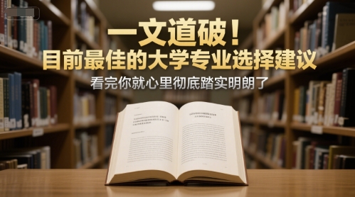 付费文章：一文道破！目前最佳的大学专业选择建议，看完你就心里彻底踏实明朗了凯哥轻创网-网创项目资源站-副业项目-创业项目-搞钱项目凯哥轻创网