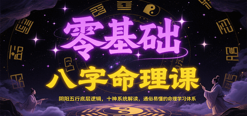零基础八字命理课：阴阳五行底层逻辑，十神系统解读，通俗易懂的命理学习体系凯哥轻创网-网创项目资源站-副业项目-创业项目-搞钱项目凯哥轻创网