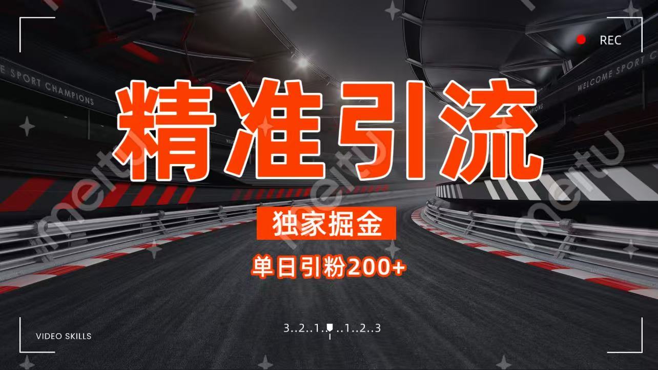 独家野路子精准引流 每日200+凯哥轻创网-网创项目资源站-副业项目-创业项目-搞钱项目凯哥轻创网