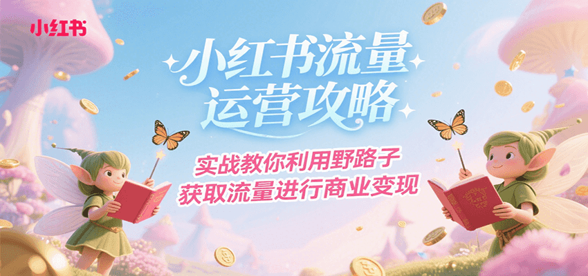 小红书流量运营攻略，实战教你利用野路子获取流量进行商业变现凯哥轻创网-网创项目资源站-副业项目-创业项目-搞钱项目凯哥轻创网