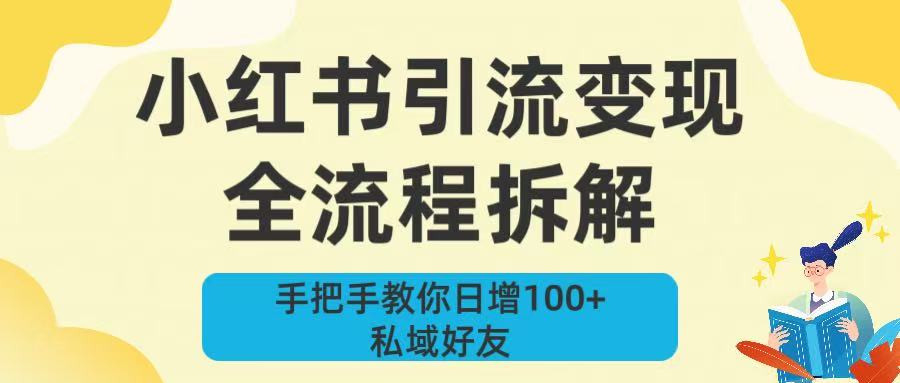 新手必看！小红书引流变现全流程拆解，手把手教你日增100+私域好友凯哥轻创网-网创项目资源站-副业项目-创业项目-搞钱项目凯哥轻创网
