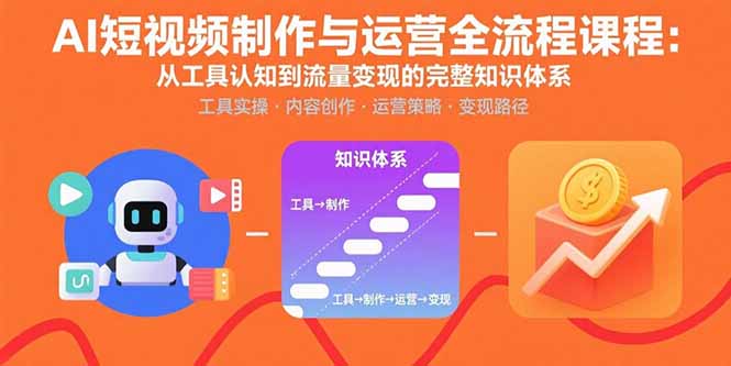 （15863期）AI短视频制作与运营全流程课程：从工具认知到流量变现的完整知识体系凯哥轻创网-轻创网-创业网-网创项目资源站-副业项目-创业项目-搞钱项目凯哥轻创网