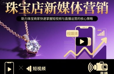 珠宝店新媒体营销，助力珠宝商家快速掌握短视频与直播运营的核心策略凯哥轻创网-轻创网-创业网-网创项目资源站-副业项目-创业项目-搞钱项目凯哥轻创网