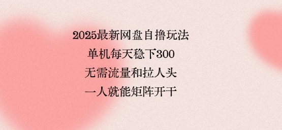 2025最新网盘自撸玩法，单机每天稳下3张，无需流量和拉人头，一个人就可轻松矩阵，全网独一份【揭秘】凯哥轻创网-轻创网-创业网-网创项目资源站-副业项目-创业项目-搞钱项目凯哥轻创网