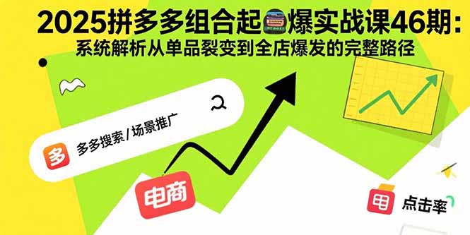 （15816期）2025拼多多组合起爆实战课46期：系统解析从单品裂变到全店爆发的完整路径凯哥轻创网-轻创网-创业网-网创项目资源站-副业项目-创业项目-搞钱项目凯哥轻创网