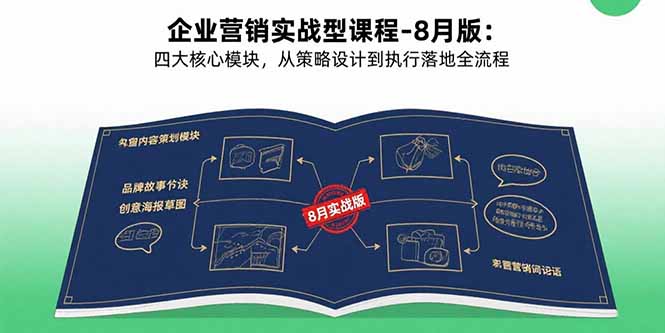 （15823期）企业营销实战型课程-8月版：四大核心模块，从策略设计到执行落地全流程凯哥轻创网-轻创网-创业网-网创项目资源站-副业项目-创业项目-搞钱项目凯哥轻创网