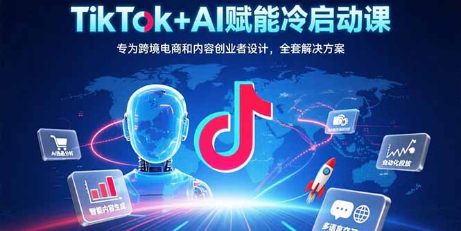 （15561期）TikTok+AI赋能冷启动课：专为跨境电商和内容创业者设计，全套解决方案凯哥轻创网-网创项目资源站-副业项目-创业项目-搞钱项目凯哥轻创网