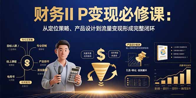 （15728期）财务IP变现必修课：从定位策略、产品设计到流量变现形成完整闭环凯哥轻创网-轻创网-创业网-网创项目资源站-副业项目-创业项目-搞钱项目凯哥轻创网