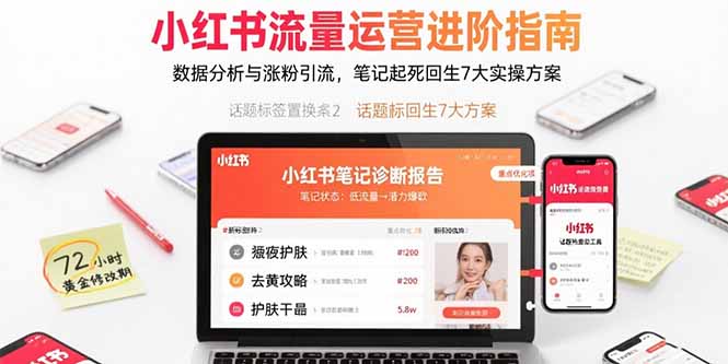 （15827期）小红书流量运营进阶指南，数据分析与涨粉引流，笔记起死回生7大实操方案凯哥轻创网-轻创网-创业网-网创项目资源站-副业项目-创业项目-搞钱项目凯哥轻创网