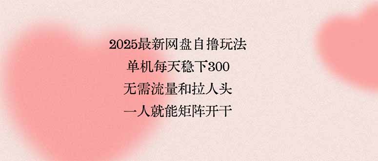 （15831期）2025最新网盘自撸玩法，单机每天稳下3张，无需流量和拉人头，一个人就…凯哥轻创网-轻创网-创业网-网创项目资源站-副业项目-创业项目-搞钱项目凯哥轻创网
