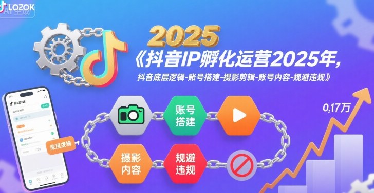 抖音IP孵化运营2025年，抖音底层逻辑-账号搭建-摄影剪辑-账号内容-规避违规凯哥轻创网-网创项目资源站-副业项目-创业项目-搞钱项目凯哥轻创网