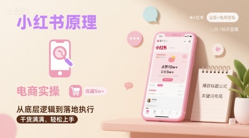 小红书原理以及详细实操流程，小红书电商教程凯哥轻创网-轻创网-创业网-网创项目资源站-副业项目-创业项目-搞钱项目凯哥轻创网