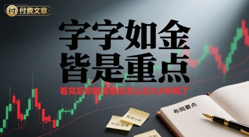 付费文章：字字如金 皆是重点， 看完后 你就清楚该怎么在大A布局了凯哥轻创网-轻创网-创业网-网创项目资源站-副业项目-创业项目-搞钱项目凯哥轻创网