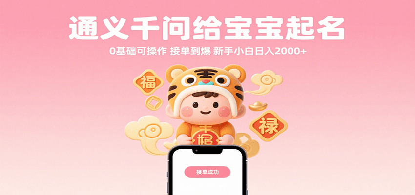 通义千问给宝宝起名 0基础可操作 接单到爆 新手小白日入2000+凯哥轻创网-网创项目资源站-副业项目-创业项目-搞钱项目凯哥轻创网