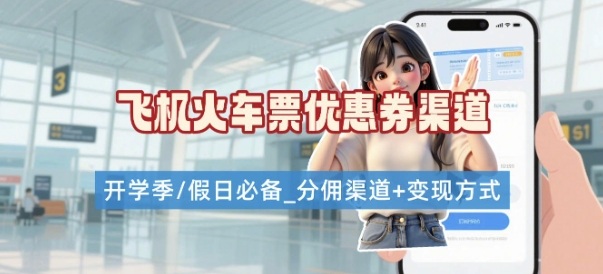 学生党必看！机票火车票优惠券申请渠道 + 项目打法，开学季节日速存凯哥轻创网-轻创网-创业网-网创项目资源站-副业项目-创业项目-搞钱项目凯哥轻创网