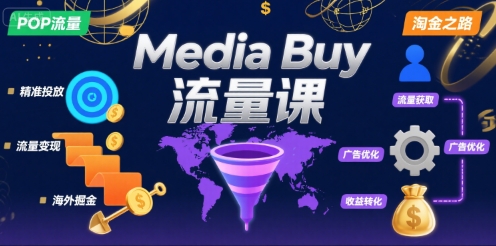 Media Buy之POP流量课，带你开启海外Media Buy淘金之路凯哥轻创网-网创项目资源站-副业项目-创业项目-搞钱项目凯哥轻创网