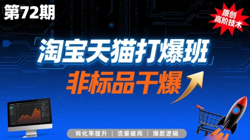 淘宝天猫打爆班原创高阶技术第72期，非标品干爆凯哥轻创网-网创项目资源站-副业项目-创业项目-搞钱项目凯哥轻创网