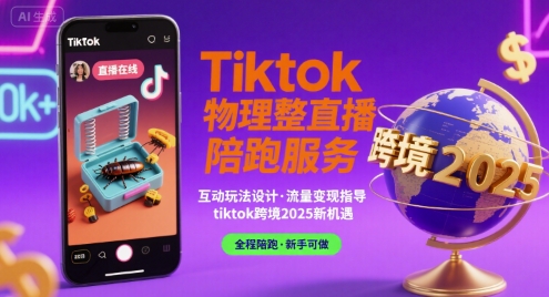 Tiktok物理整蛊直播陪跑服务-tiktok跨境2025凯哥轻创网-网创项目资源站-副业项目-创业项目-搞钱项目凯哥轻创网