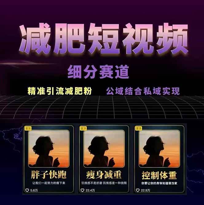 图片[2]凯哥轻创网-轻创网-创业网-网创项目资源站-副业项目-创业项目-搞钱项目减肥短视频运营实战课：含素材制作、剪映教学，讲精准引流、变现设计与内容模板技巧凯哥轻创网-轻创网-创业网-网创项目资源站-副业项目-创业项目-搞钱项目凯哥轻创网