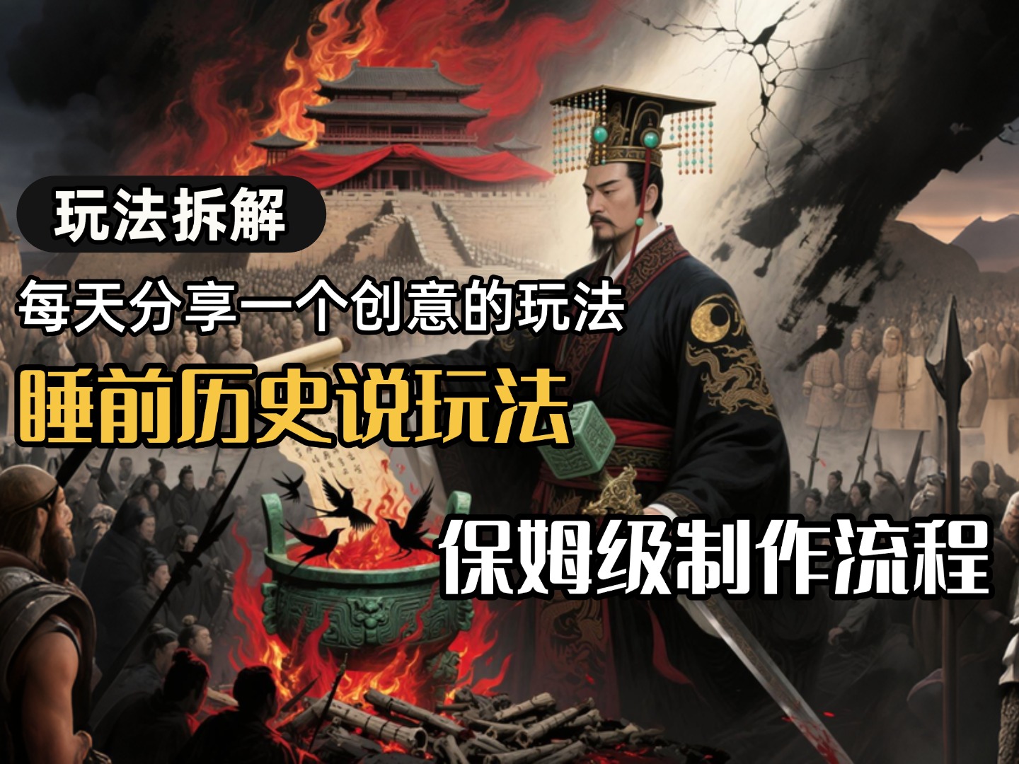 13条作品涨粉24.5万，全流程拆解睡前历史说，保姆级教程凯哥轻创网-网创项目资源站-副业项目-创业项目-搞钱项目凯哥轻创网