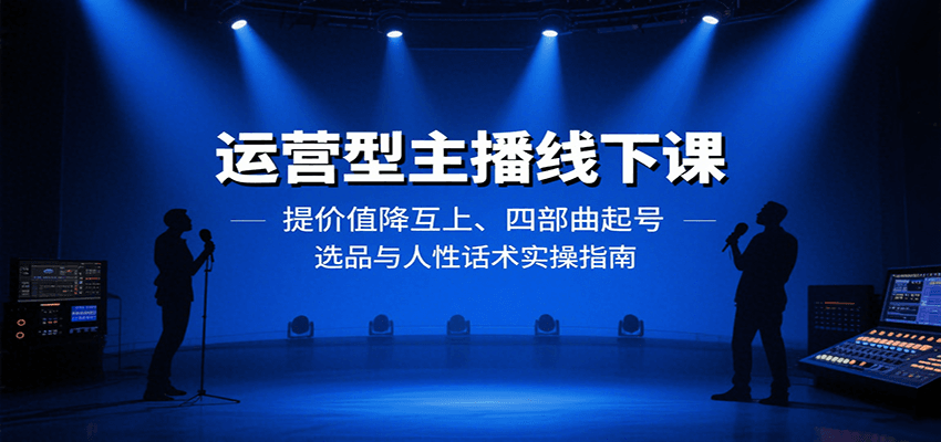 运营型主播线下课：提价值降互上、四部曲起号、选品与人性话术实操指南凯哥轻创网-轻创网-创业网-网创项目资源站-副业项目-创业项目-搞钱项目凯哥轻创网