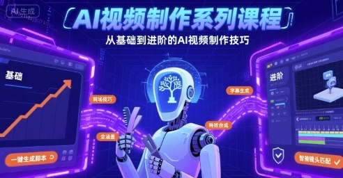 AI视频制作系列课程，从基础到进阶的AI视频制作技巧全涵盖凯哥轻创网-轻创网-创业网-网创项目资源站-副业项目-创业项目-搞钱项目凯哥轻创网
