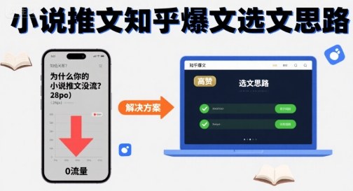 为什么你的小说推文没流量？小说推文知乎爆文选文思路凯哥轻创网-轻创网-创业网-网创项目资源站-副业项目-创业项目-搞钱项目凯哥轻创网