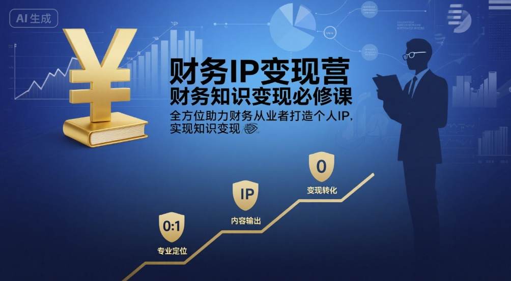 财务IP变现营，财务知识变现必修课，全方位助力财务从业者打造个人IP，实现知识变现凯哥轻创网-轻创网-创业网-网创项目资源站-副业项目-创业项目-搞钱项目凯哥轻创网