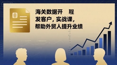 海关数据开发客户实战课，帮助外贸人提升业绩凯哥轻创网-轻创网-创业网-网创项目资源站-副业项目-创业项目-搞钱项目凯哥轻创网