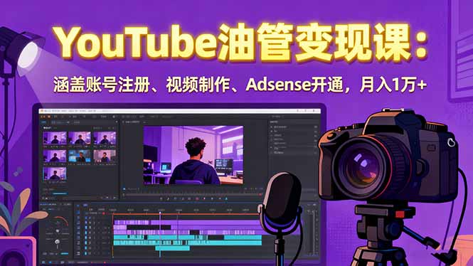 （15987期）2025YouTube油管变现课：涵盖账号注册、视频制作、Adsense开通，月入1万+凯哥轻创网-轻创网-创业网-网创项目资源站-副业项目-创业项目-搞钱项目凯哥轻创网