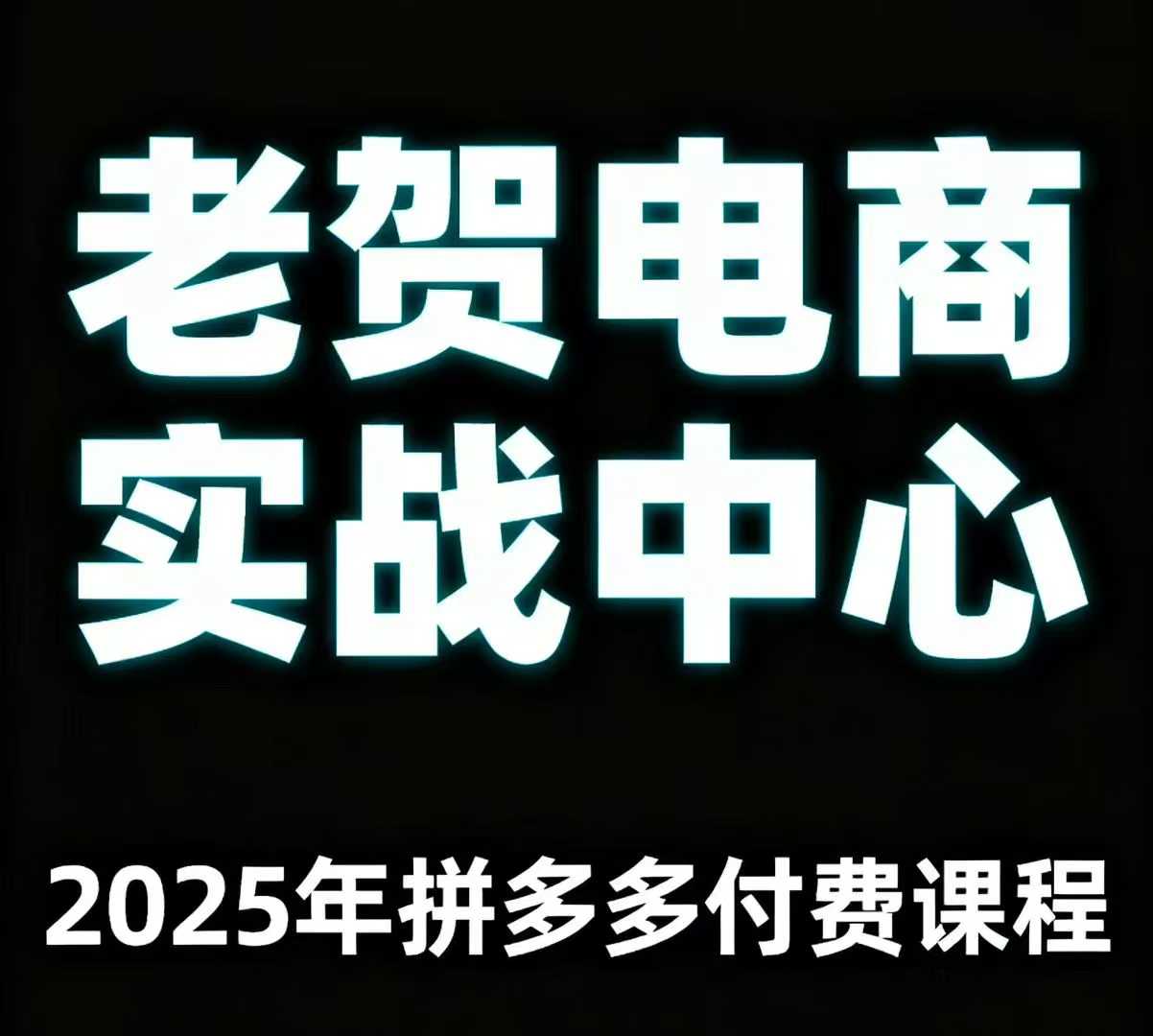 老贺电商2025年拼多多付费课程，用通俗易懂的方法告诉你多多怎么玩凯哥轻创网-轻创网-创业网-网创项目资源站-副业项目-创业项目-搞钱项目凯哥轻创网